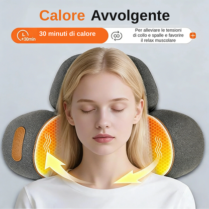 Massaggiatore elettrico per collo, riscalda, vibra e massaggia